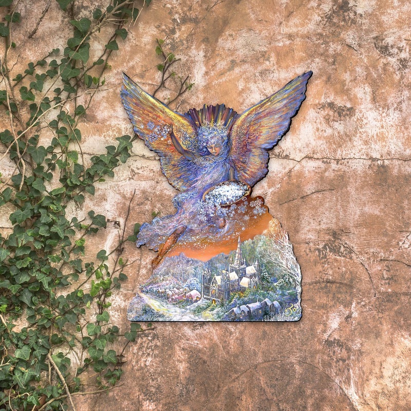 Snow Angel Wall Decor Over the Door Wooden Hanger by Josephine Wall – 842131F-JW