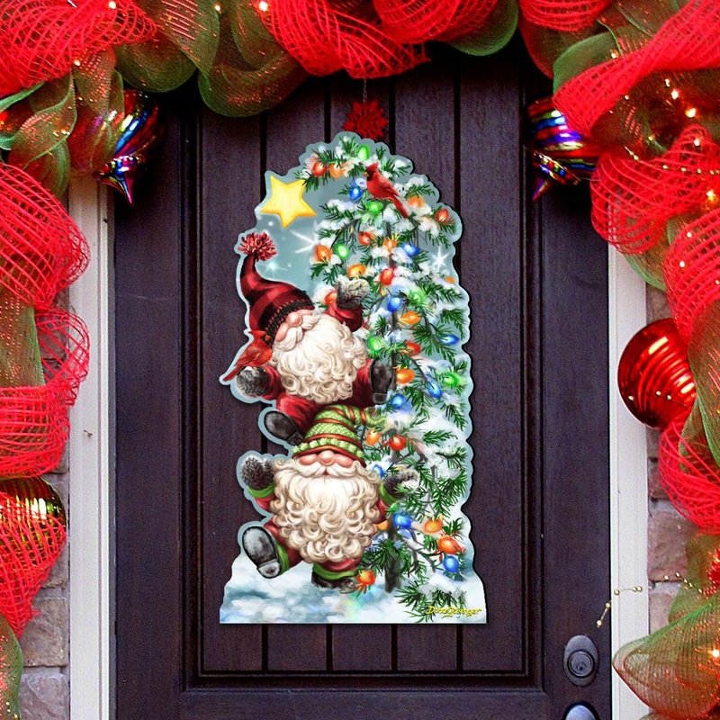 Trimming the Tree Holiday Door Decor by D. Gelsinger – Christmas Decor – 8461064H-DG