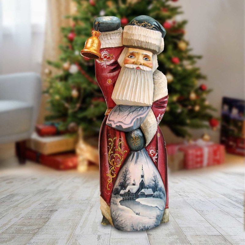 Twilight Santa Hand-Painted WOODCARVED Masterpiece by G. DeBrekht – Christmas Decor – 2421130