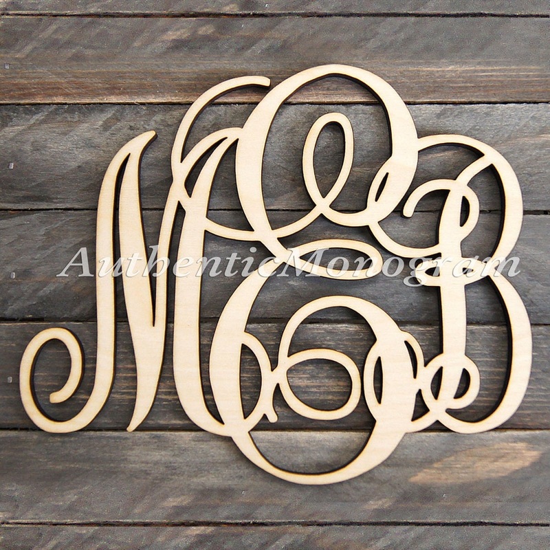 Wooden Personalized Monogram Wall Letters Unpainted – Home Decor Personalized Monogram – Wedding
