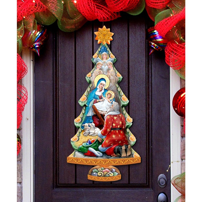 Adoration Nativity Tree Nativity Door Decor by  – Nativity Holiday Decor – 8128833H