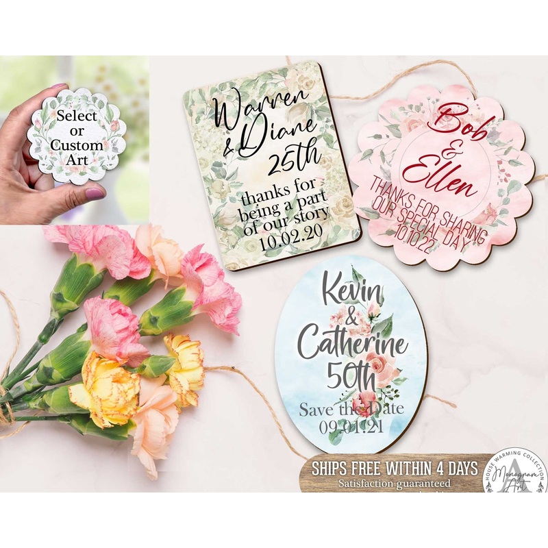 Anniversary Gift Custom Magnets Family reunion Magnets Save the Date Housewarming Favors – 94504G