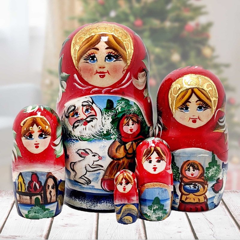 Fairy Tale Matreshka Nesting Dolls Set of 5 by G. DeBrekht – 140078