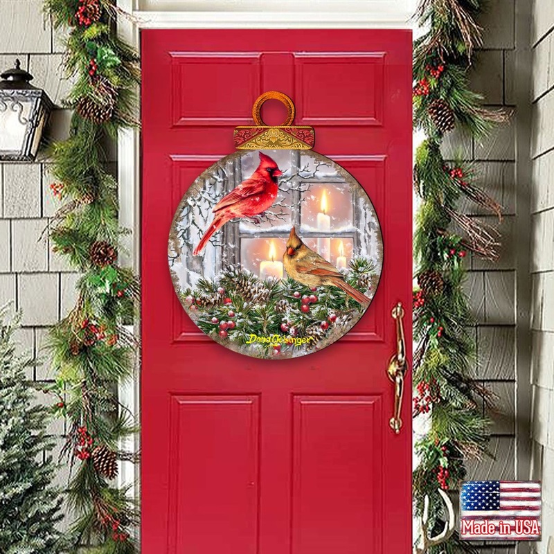 House Birds Holiday Door Decor by D. Gelsinger – Christmas Decor – 8421126H-DG