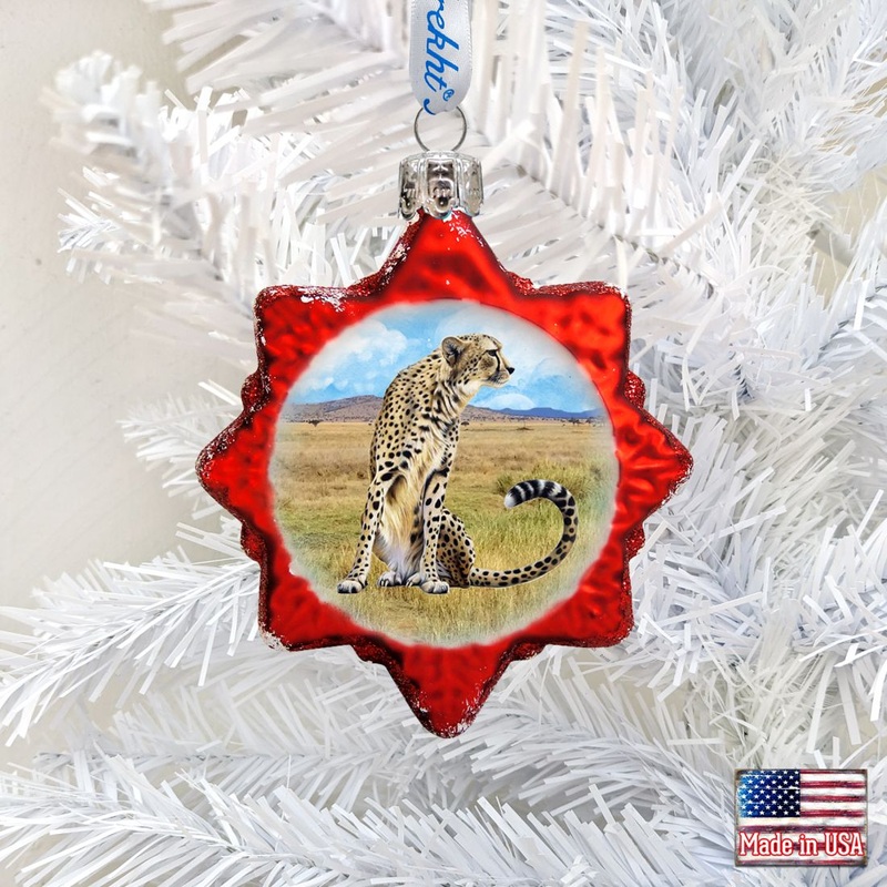 Japer Mercury Glass Ornament by G. DeBrekht – Wildlife Holiday Decor – 771040