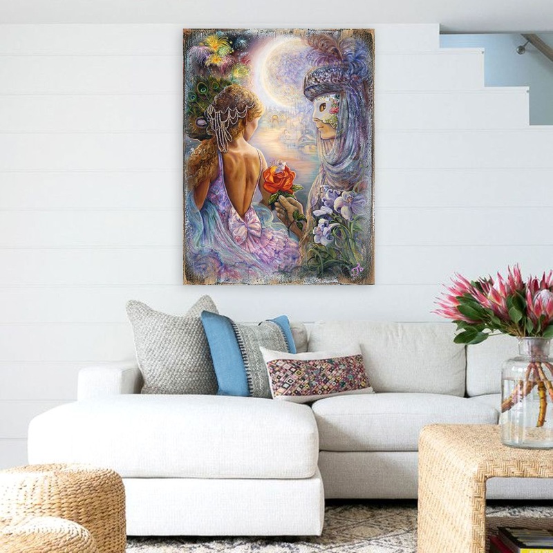 Maqui of Love Fantasy Wooden Wall Art by Josephine Wall – Fantasy Dcor – 852148-JW