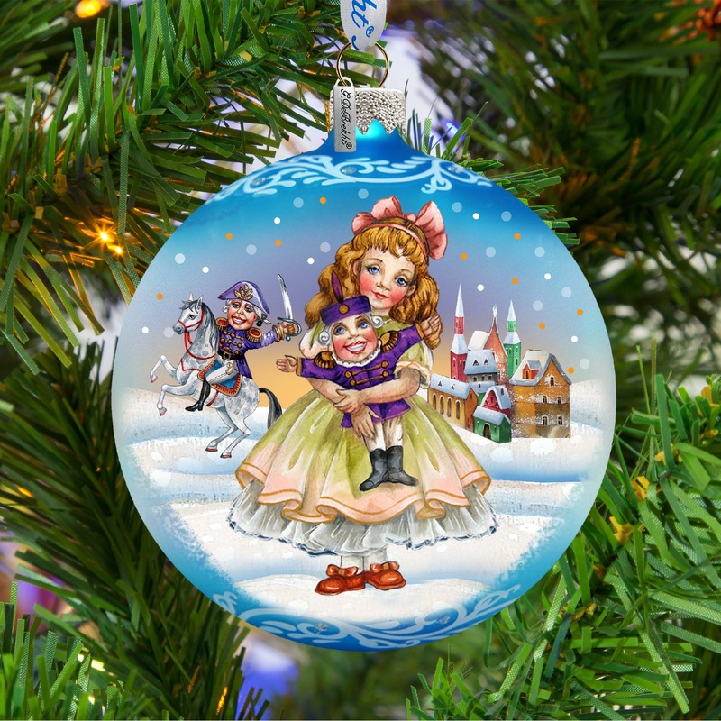 Nutcracker Clara Glass Ornament by G. DeBrekht – Christmas Dcor – 73365