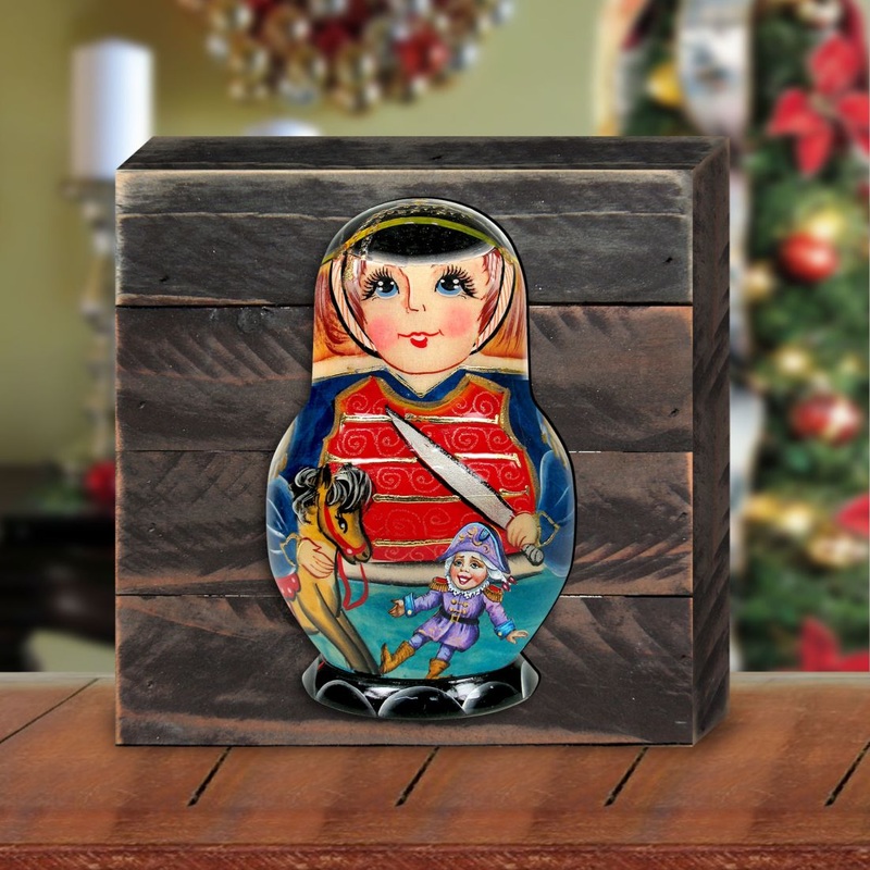Nutcracker Soldier Wooden Decor by G. DeBrekht – Christmas Decor – 8115151B