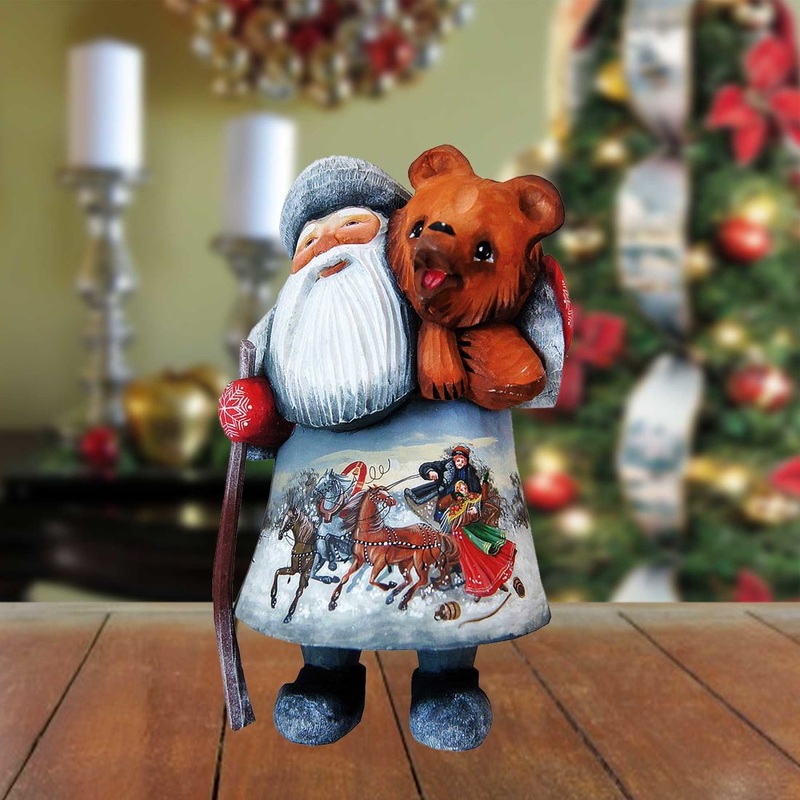 Old World Hand-Painted WOODCARVED Masterpiece by G. DeBrekht – Christmas Decor – 821445