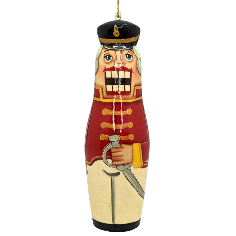 One-of-a-Kind Nutcracker Wood Carved Ornament 5 by G. DeBrekht