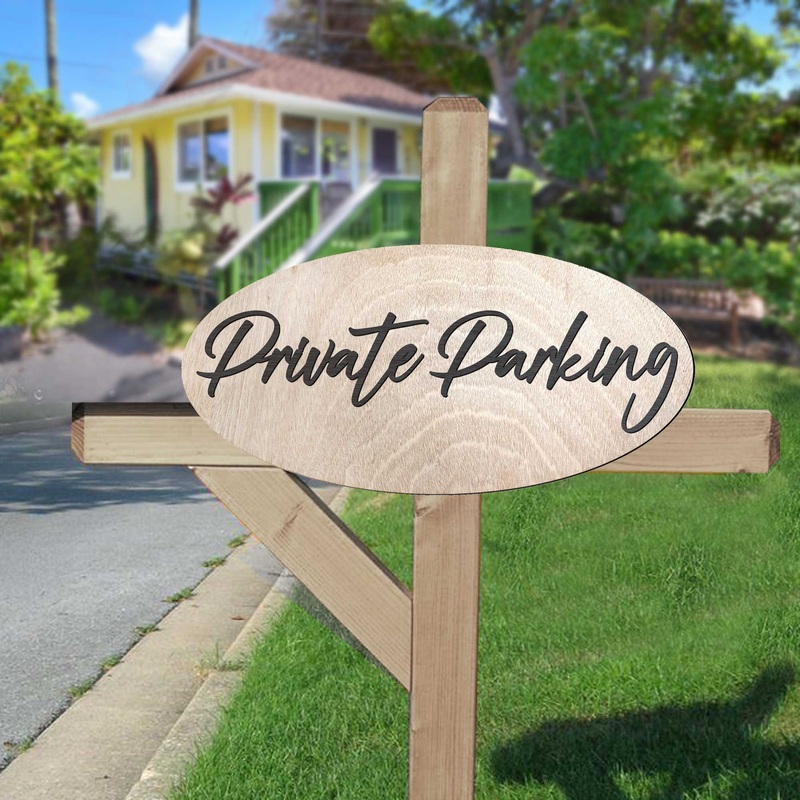 Private Parking sign, Business sign, made in the USA sign, Birch wood sign, Lightweight sign – 320330