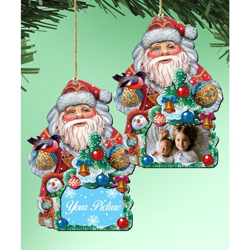 Santa Christmas Picture Frame Ornaments – Ornament for Photo – Christmas Santa Snowman Decor – 8119181PF