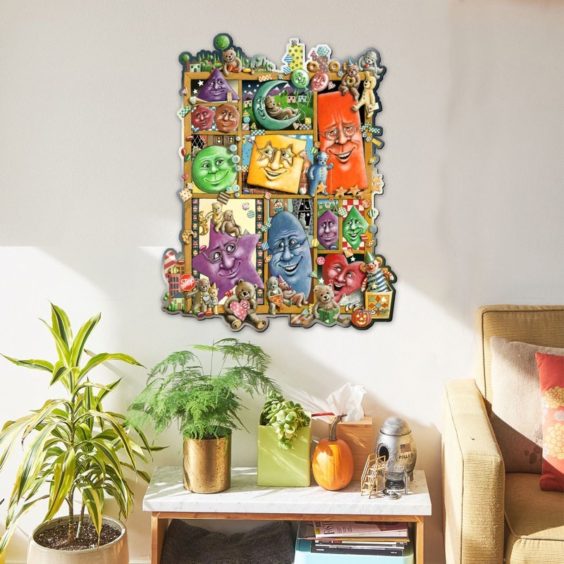 Shapes Whimsical Wall Art by Laura Seeley – Love Family Kids Decor – 8513013-LS