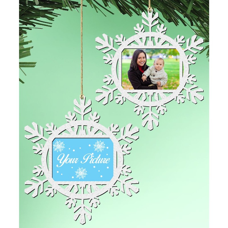 Snowflake Christmas Picture Frame Ornaments – Ornament for Photo by  – Christmas Decor – 8141151PF
