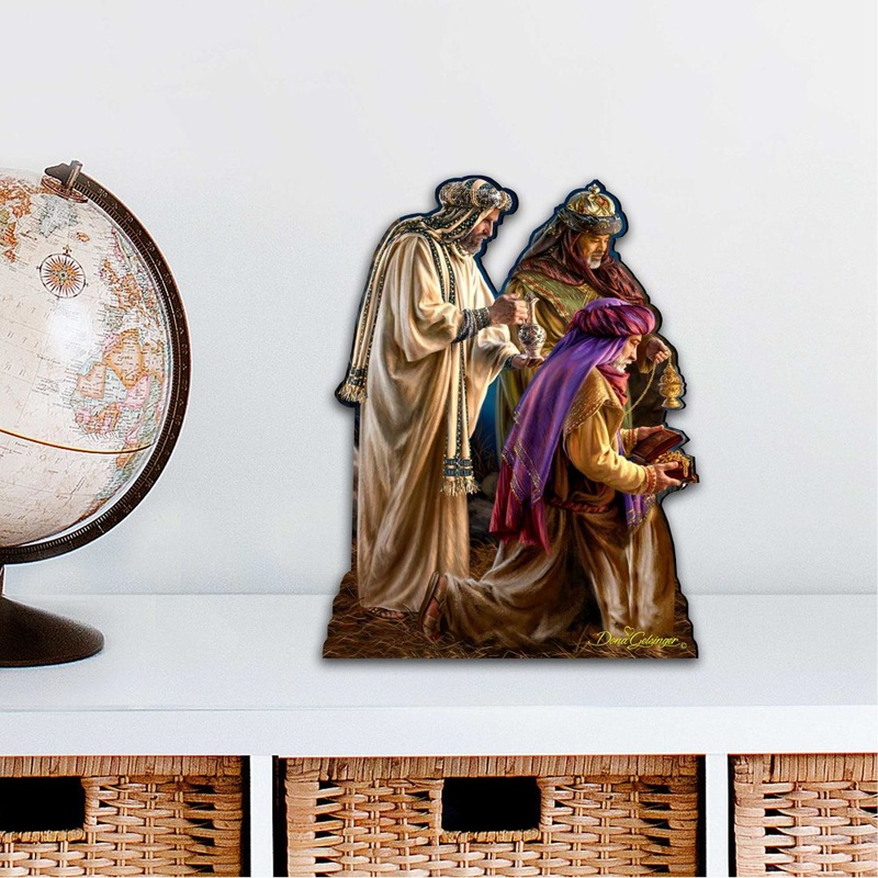 Three Kings Diminutive Wall Art by D. Gelsinger – Nativity Holiday Decor – 8461042-2M-1201
