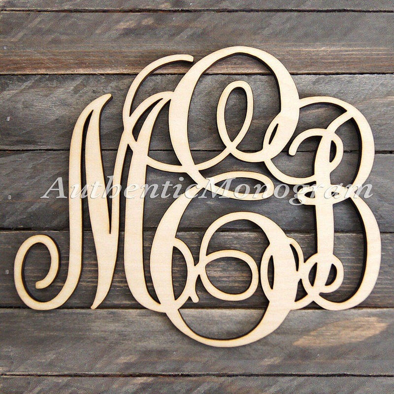 10-36 Unpainted Wooden Personalized Monogram Wall Letters – Personalized Monogram Wall Hanging for Wedding Decor Door Hanger Dorm Room or Rustic Home Decor