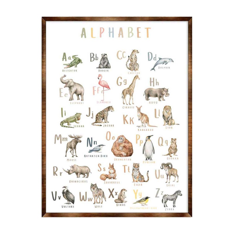 Animal Alphabet Art – Wooden Educational Art – Wall Decor – Homeschool Decor – Classroom Decor – Playroom Decor – Nursery Wall Art – Art For Kids – 310211