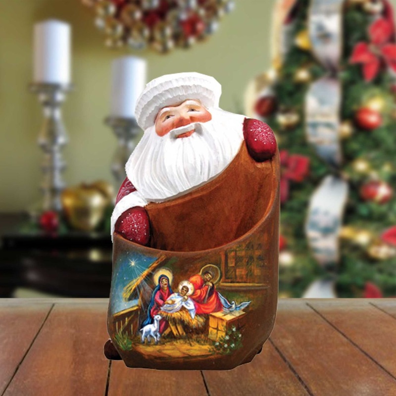 Devotional Holy Family Hand-Painted WOODCARVED Masterpiece by G. DeBrekht – Nativity Holiday Decor – 8215742 *** PRE-ORDER – Handmade Just for You! ***