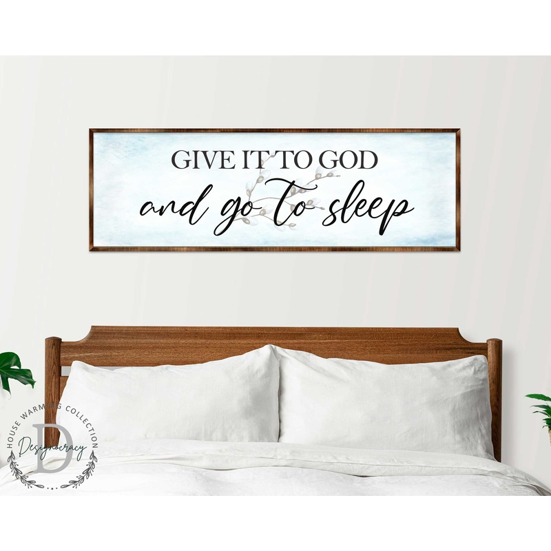 Give It to God – Wooden Religious Decor – Christian Art – Contemporary Sign – Living Room Decor – Farmhouse Decor – Inspirational Wall Art – 310317