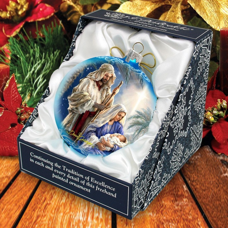 Holy Night Glass Ornament Limited Edition by D. Gelsinger – Nativity Holiday Decor – 73894-1618
