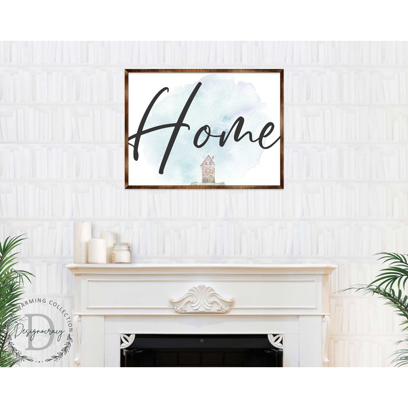 Home – Wooden Housewarming Gift – Contemporary Decor – Wall Decor – Farmhouse Sign – 310338