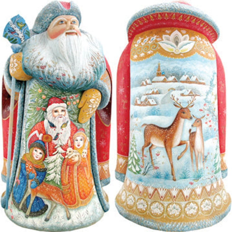 Little family Santa, Hand-Painted WOODCARVED Figurine L2913222 by  – SPECIAL ORDER *** PRE-ORDER – Handmade Just for You! ***