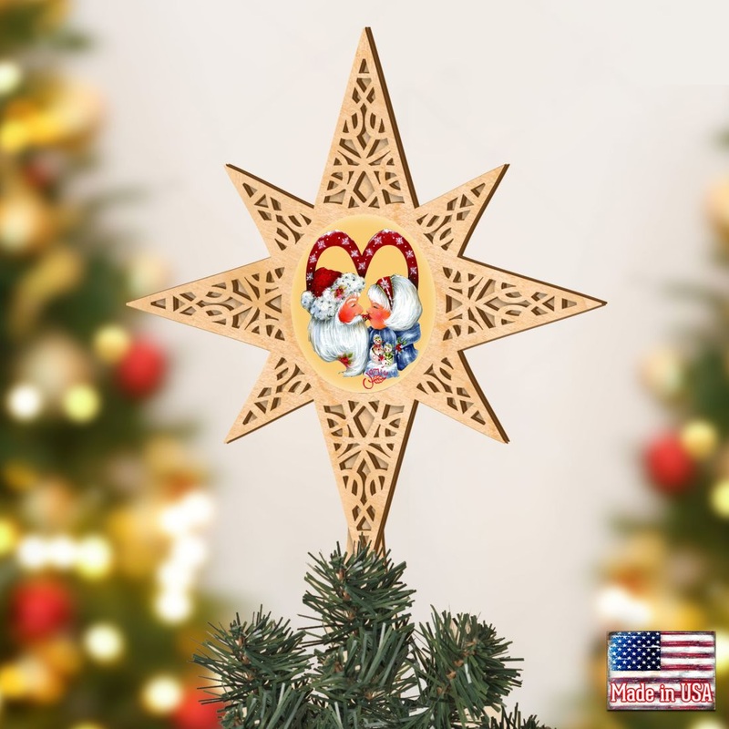 Merry Kissmas Tree Topper by Jamie Mills-Price – Christmas Decor – 89471-MP