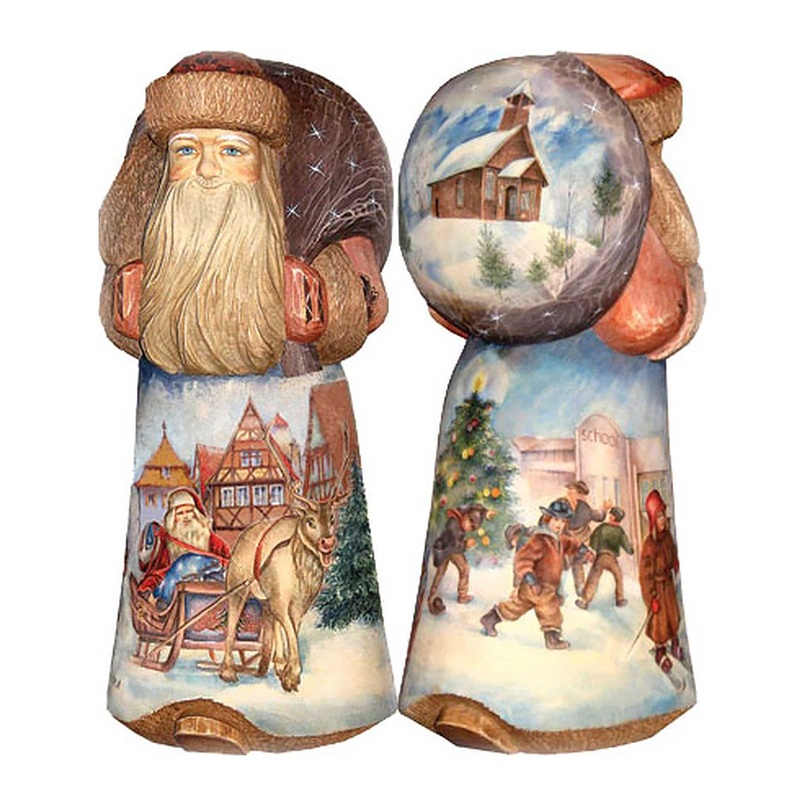 Nostalgic Christmas village 21, Hand-Painted WOODCARVED Figurine by G. DeBrekht – SPECIAL ORDER *** PRE-ORDER – Handmade Just for You! ***