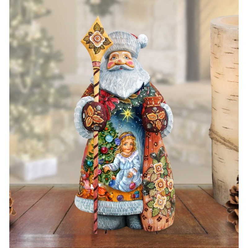 Nutcracker Clara Santa Hand-Painted WOODCARVED Masterpiece by G. DeBrekht – Christmas Decor – 215825