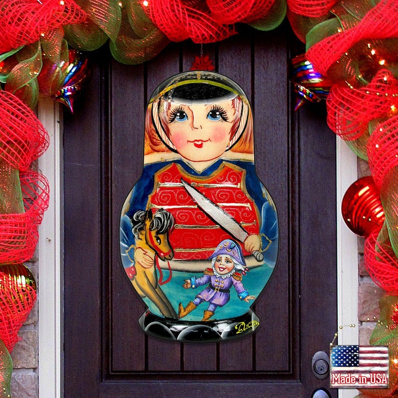 Nutcracker Soldier Holiday Door Decor by G. DeBrekht – Christmas Decor – 8115151H