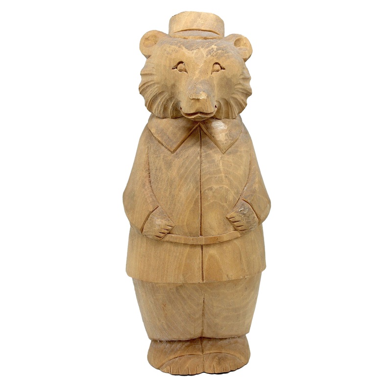 One-of-a-Kind Bear Wood Carved Figurine 9 – Nature Wood Carving