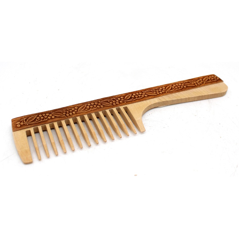 One-of-a-Kind Natural Wood Comb by