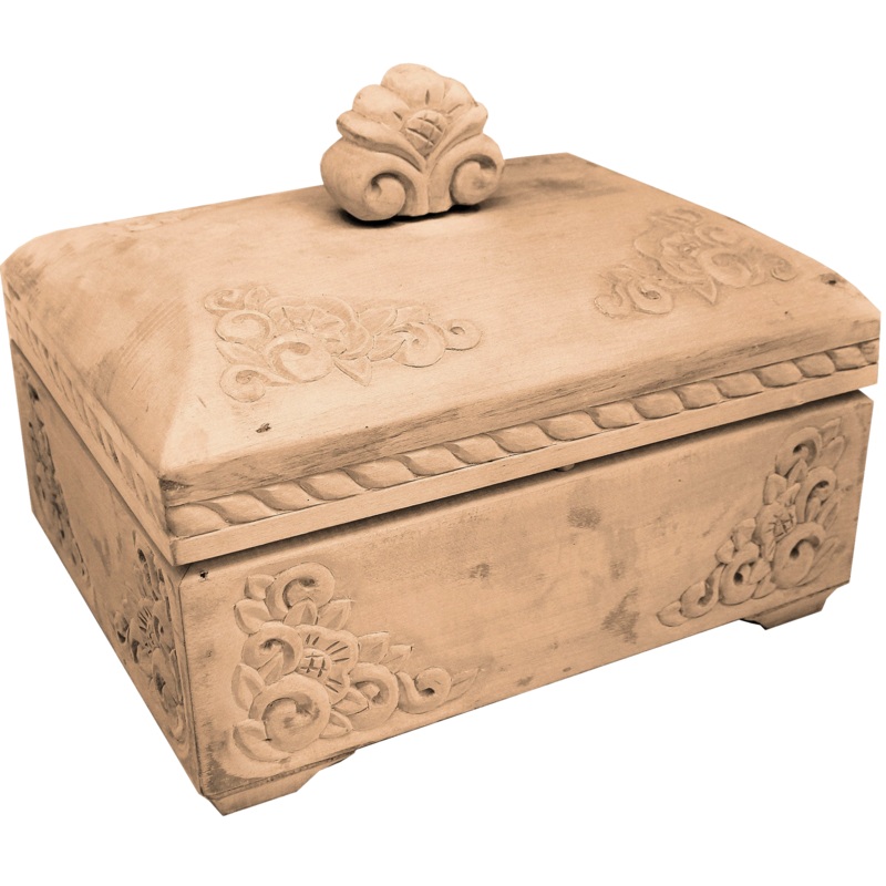 One-of-a-Kind Wood Carved Decorative Chest Large Box 10×7.5×8, Decor by  – Nature Wood Carving, Unique Hand Carved Gift