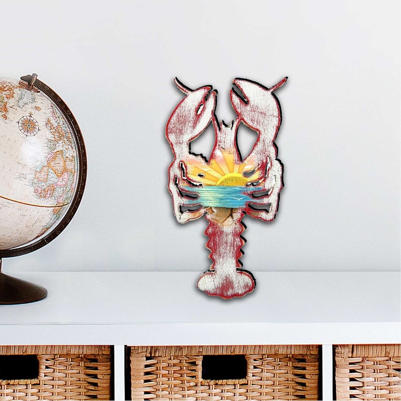 Rustic Lobster Coastal Outdoor Decor Large Ornament by G. DeBrekht – Coastal Holiday Decor – 8198538M