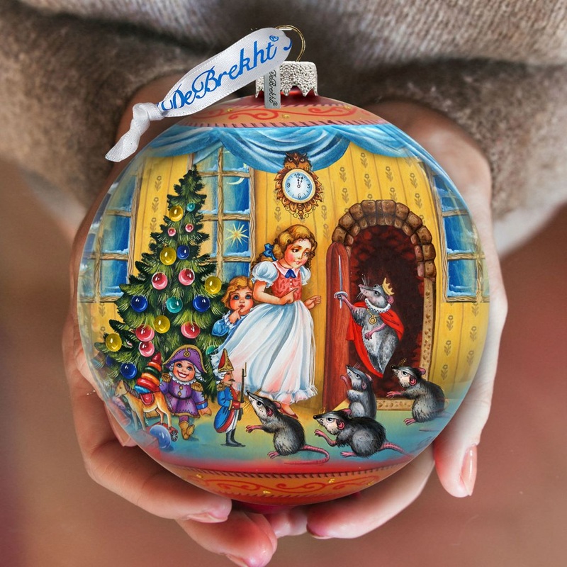 Story of Clara and the Nutcracker Glass Ornament Limited Edition by G. DeBrekht – Christmas Decor – 73884