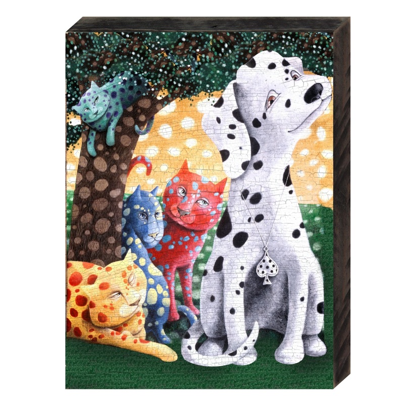 The World We Weave Wooden Wall Art by Laura Seeley – Pets Dog and Cats Decor – 8511119B