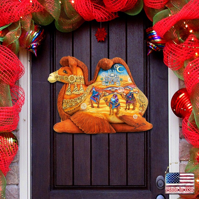 Three Kings Nativity Door Decor by G. DeBrekht – Nativity Holiday Decor – 8126519H