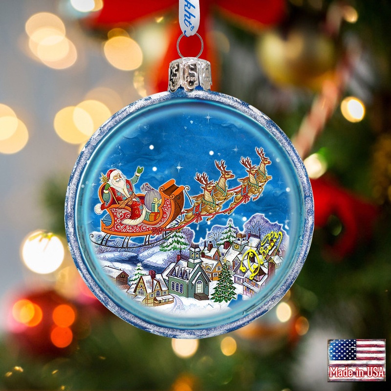 Up-Up and Away Glass Ornament by G. DeBrekht – 73311C