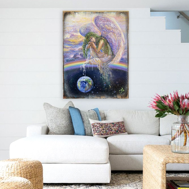 Weep of the World Fantasy Wooden Wall Art by Josephine Wall – Fantasy Dcor – 852125-JW