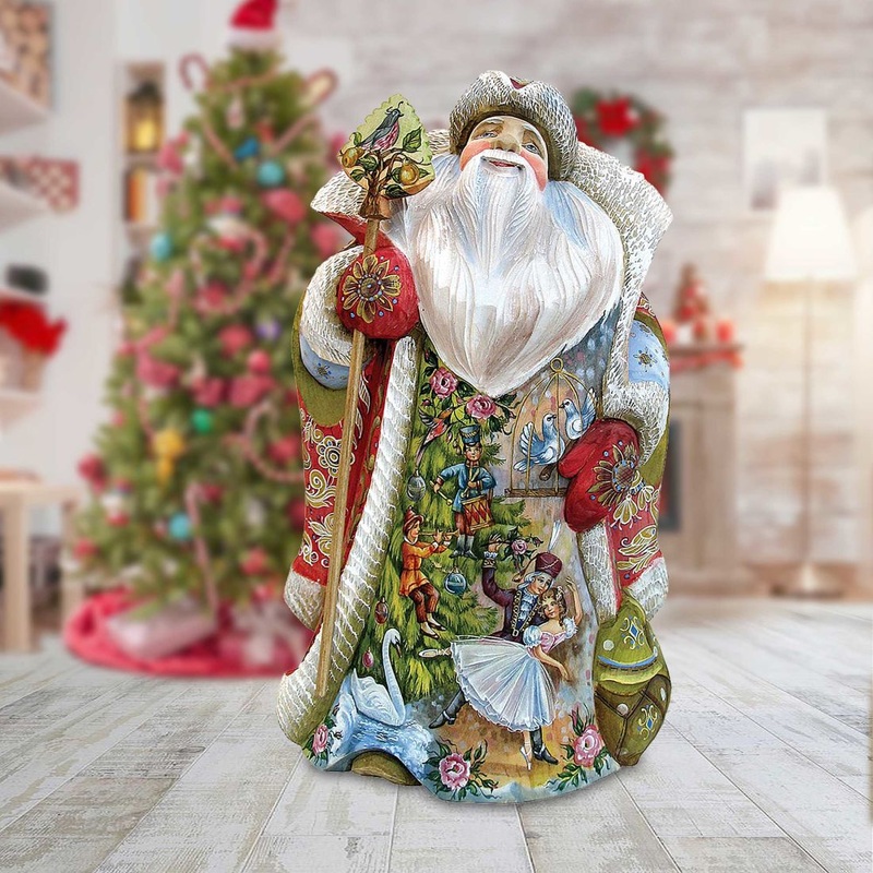 12 Days of Christmas Hand-Painted WOODCARVED Santa Masterpiece by  – Christmas Decor – 241210 *** PRE-ORDER – Handmade Just for You! ***