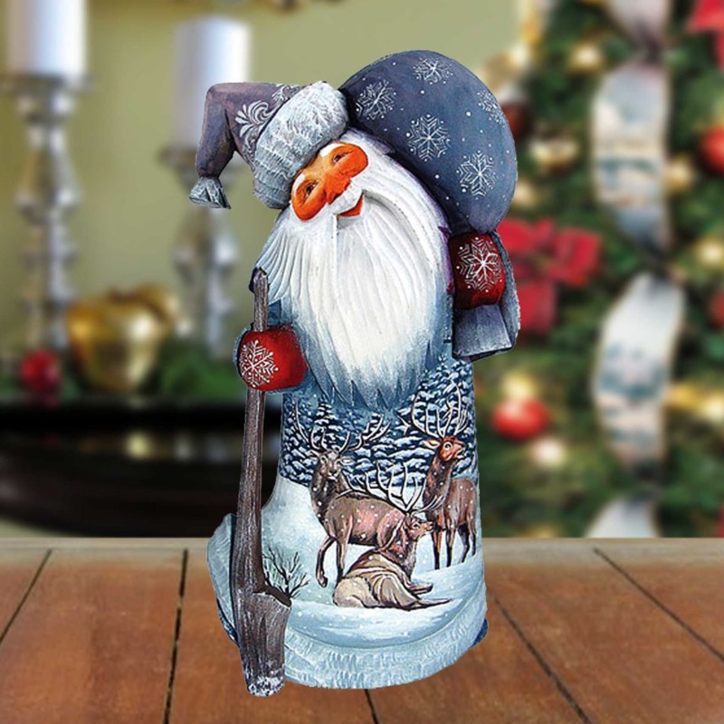Along the Ride Santa Hand-Painted WOODCARVED Masterpiece by G. DeBrekht – Christmas Decor – 8214475 *** PRE-ORDER – Handmade Just for You! ***