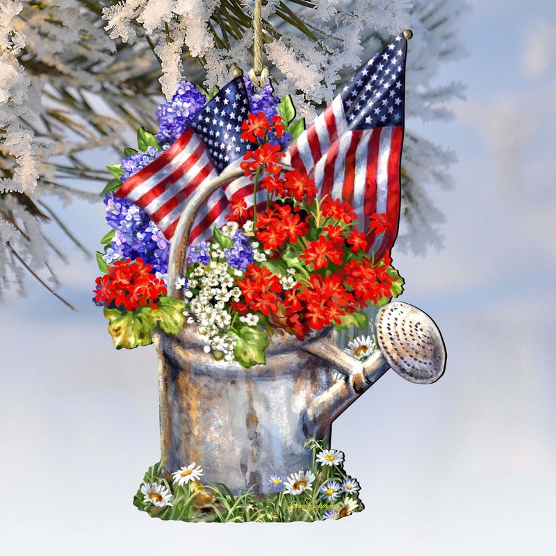 Blooming American Freedom Ornament by D. Gelsinger – Designocracy – 8461040-1711