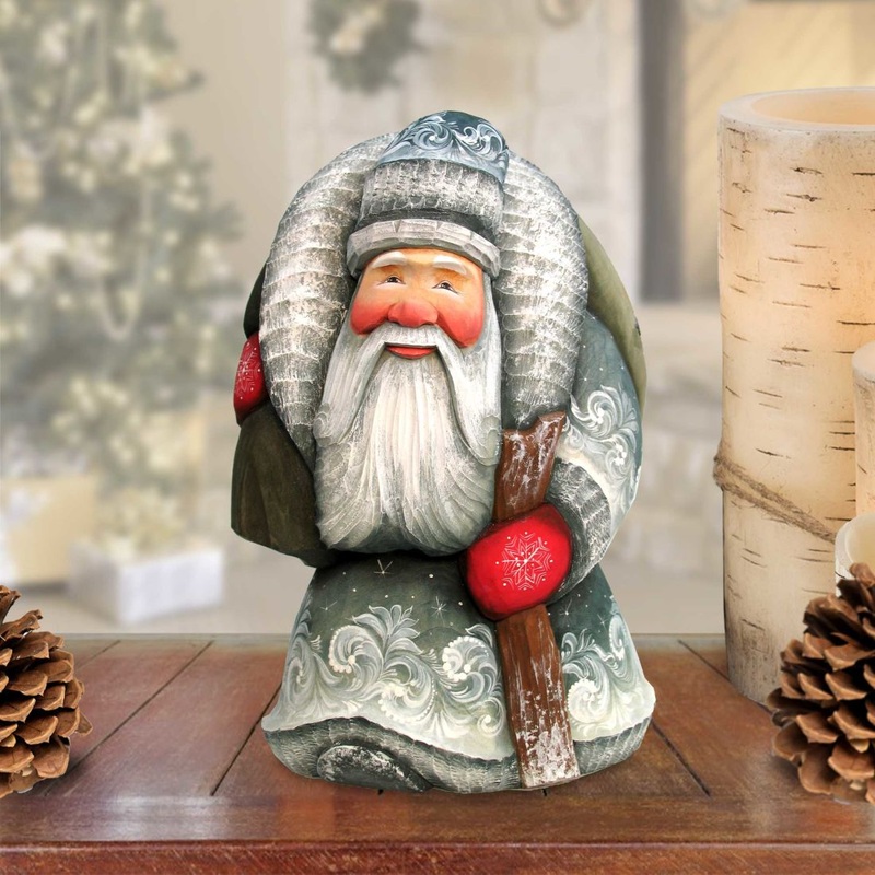 Child Rushing Through the Snow Hand-Painted WOODCARVED Figurine by G. DeBrekht – Christmas Decor – 821493 *** PRE-ORDER – Handmade Just for You! ***