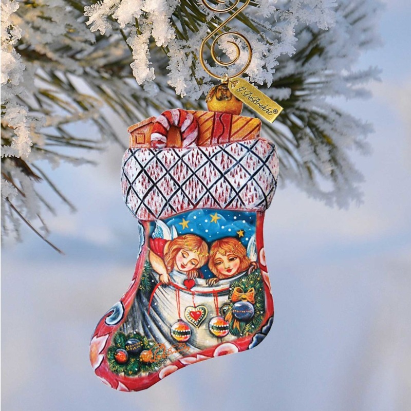 Christmas Angel Stacking Sculpted Hand-Painted Ornament by G. DeBrekht – Christmas Decor – 610821