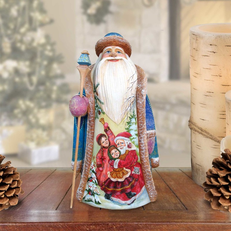 Christmas Ready Santa Hand-Painted WOODCARVED Masterpiece by G. DeBrekht – Christmas Decor – 2821212
