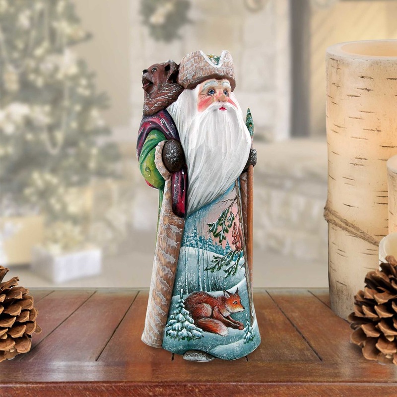 Friendly wilderness Hand-Painted WOODCARVED Masterpiece by G. DeBrekht – Wildlife Holiday Decor – 821843 *** PRE-ORDER – Handmade Just for You! ***