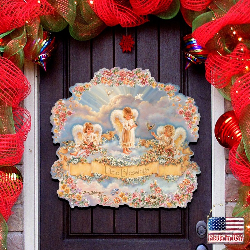 Little Blessings Nativity Door Decor by D. Gelsinger – Nativity Holiday Decor – 8461017H-0708