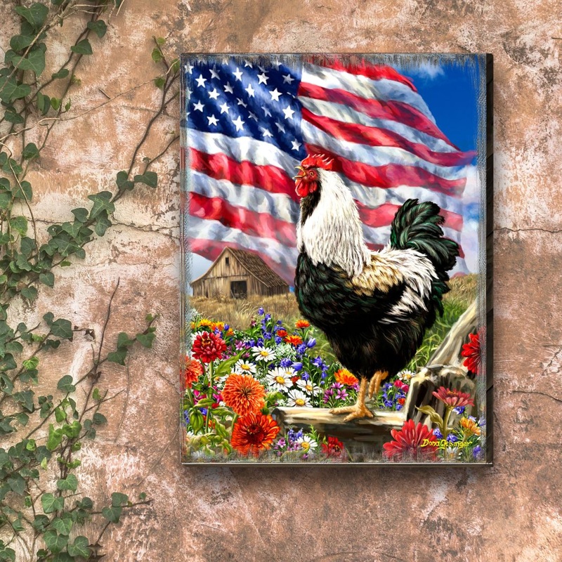 Morning in America Art Wooden Wall Art by D. Gelsinger – American Patriotic Decor – 95680B-DG