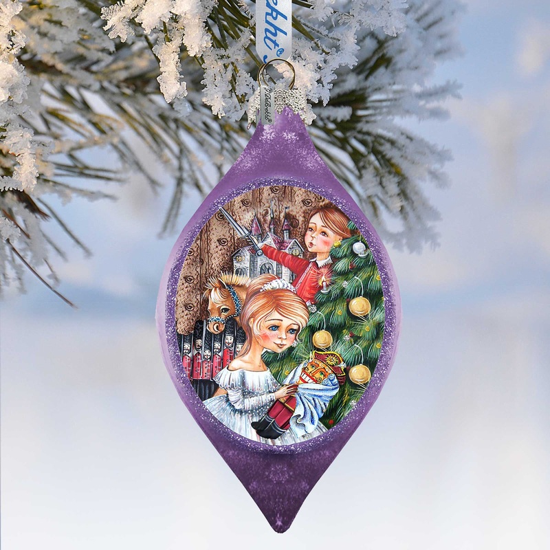 Nutcracker Glass Ornament by G. DeBrekht – Christmas Decor – 757-026