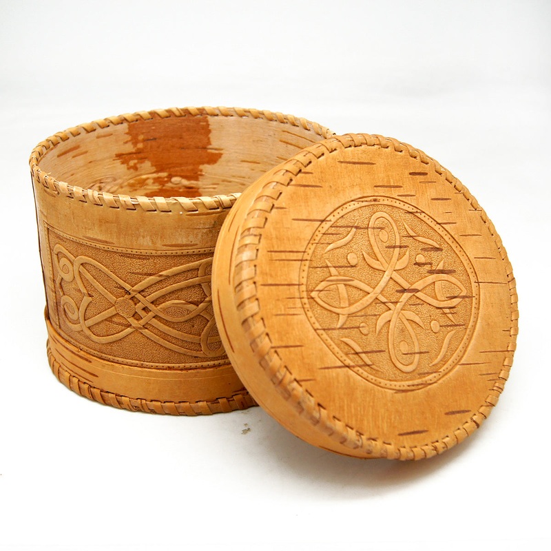 One-of-a-Kind Birch Bark Tree Oval Wooden Box 3 by , Unique Home Decoration Beautiful Gift Rare Find Handmade Collectible, Unique Hand Carved Gift